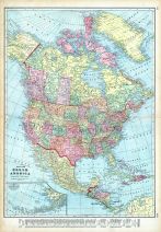 North America Map, World Maps 1906 from Wellington County Canada Atlas